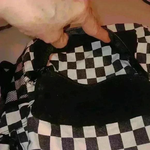 Dickies Black and White Checkered Back Pack Unisex - Picture 10 of 15